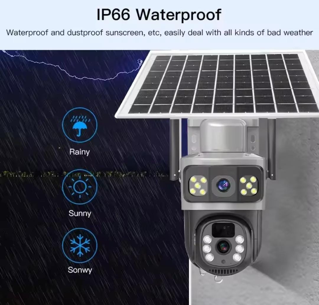 Cámara de seguridad solar para exterior.