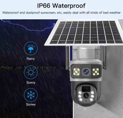 Cámara de seguridad solar para exterior.